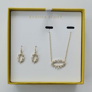 Kendra Scott Gold and Silver Earrings And Necklace